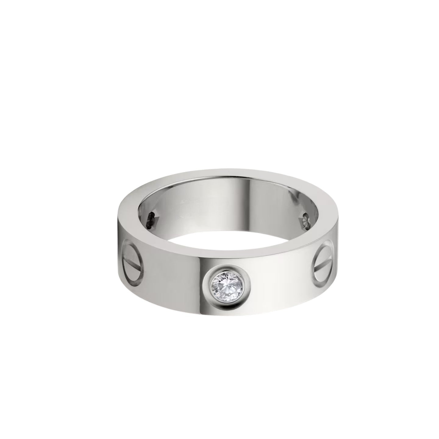 [Renovia Jewelry]LOVE 5.5MM 3 DIAMOND RING