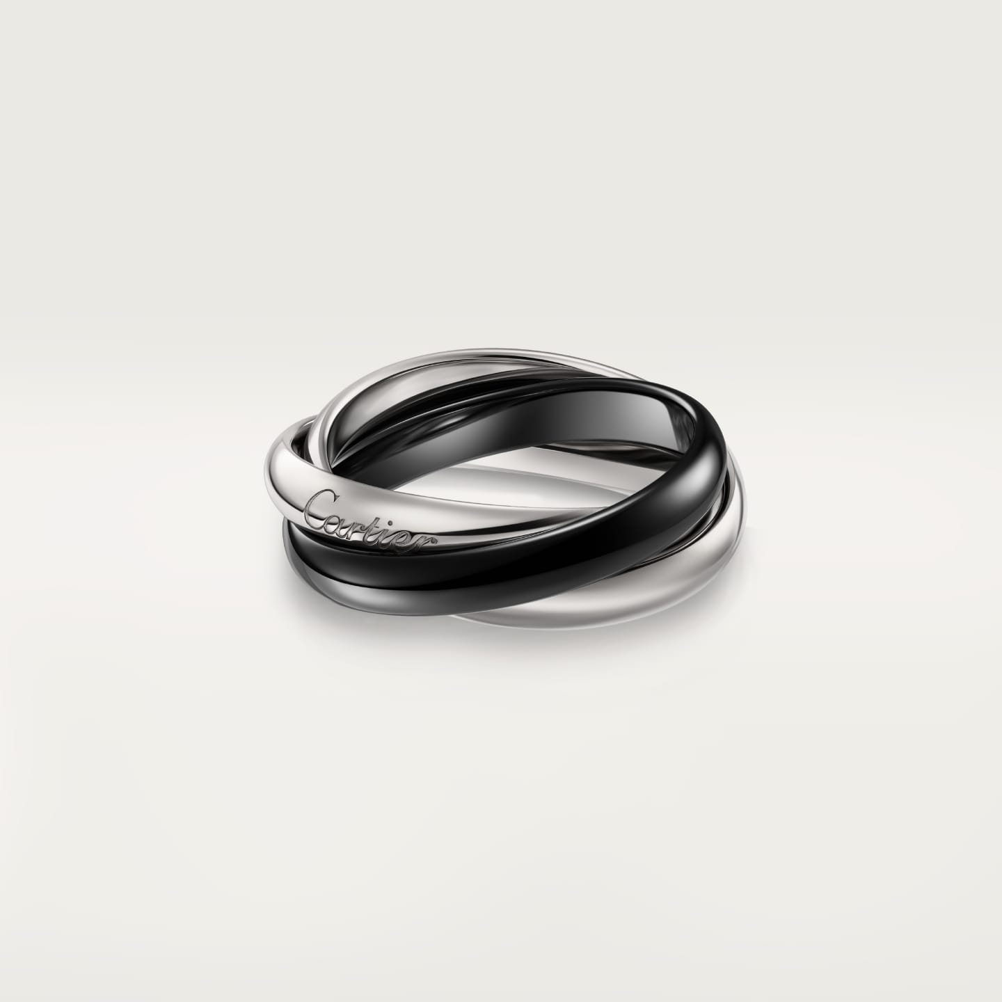[Renovia Jewelry]TRINITY 3.2MM RING BLACK CERAMIC