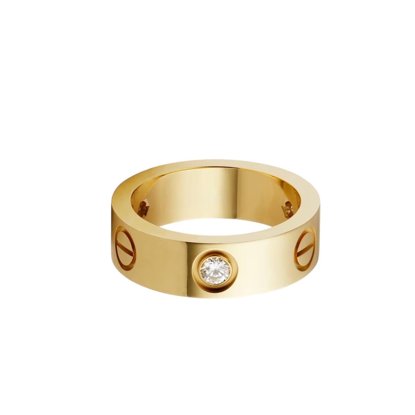 [Renovia Jewelry]LOVE 5.5MM 3 DIAMOND RING