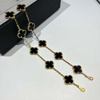 [Renovia Jewelry] CLOVER 5 MOTIF ONYXS BRACELET COLLECTION