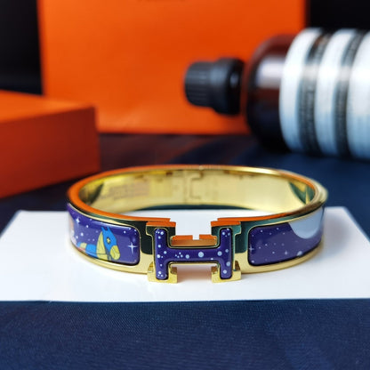[Renovia Jewelry]H STAR AND MOON BRACELET 12MM