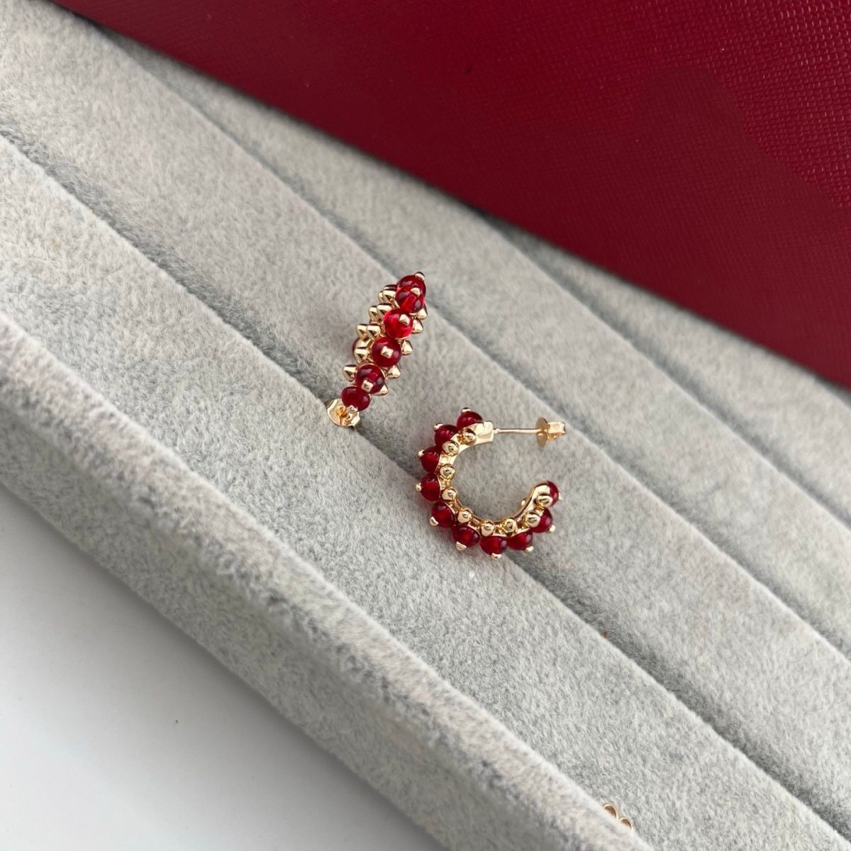 [Renovia Jewelry]NEW COLORED GEMSTONE COLLECTION SMALL HOOP EARRINGS