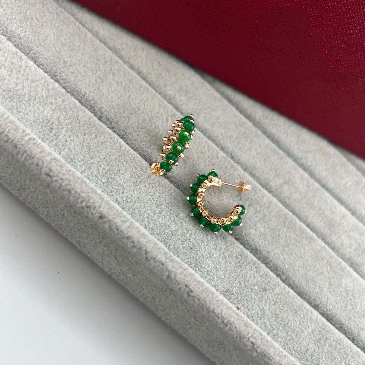 [Renovia Jewelry]NEW COLORED GEMSTONE COLLECTION SMALL HOOP EARRINGS