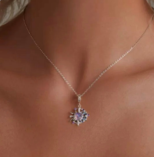 Magic Sun and Moon Pendant Necklace
