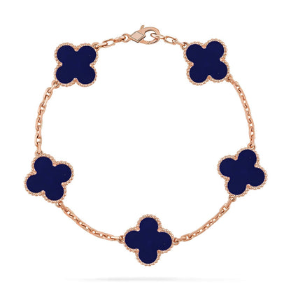 [Renovia Jewelry]CLOVER 5 MOTIF LAPIS LAZULI BRACELET COLLECTION