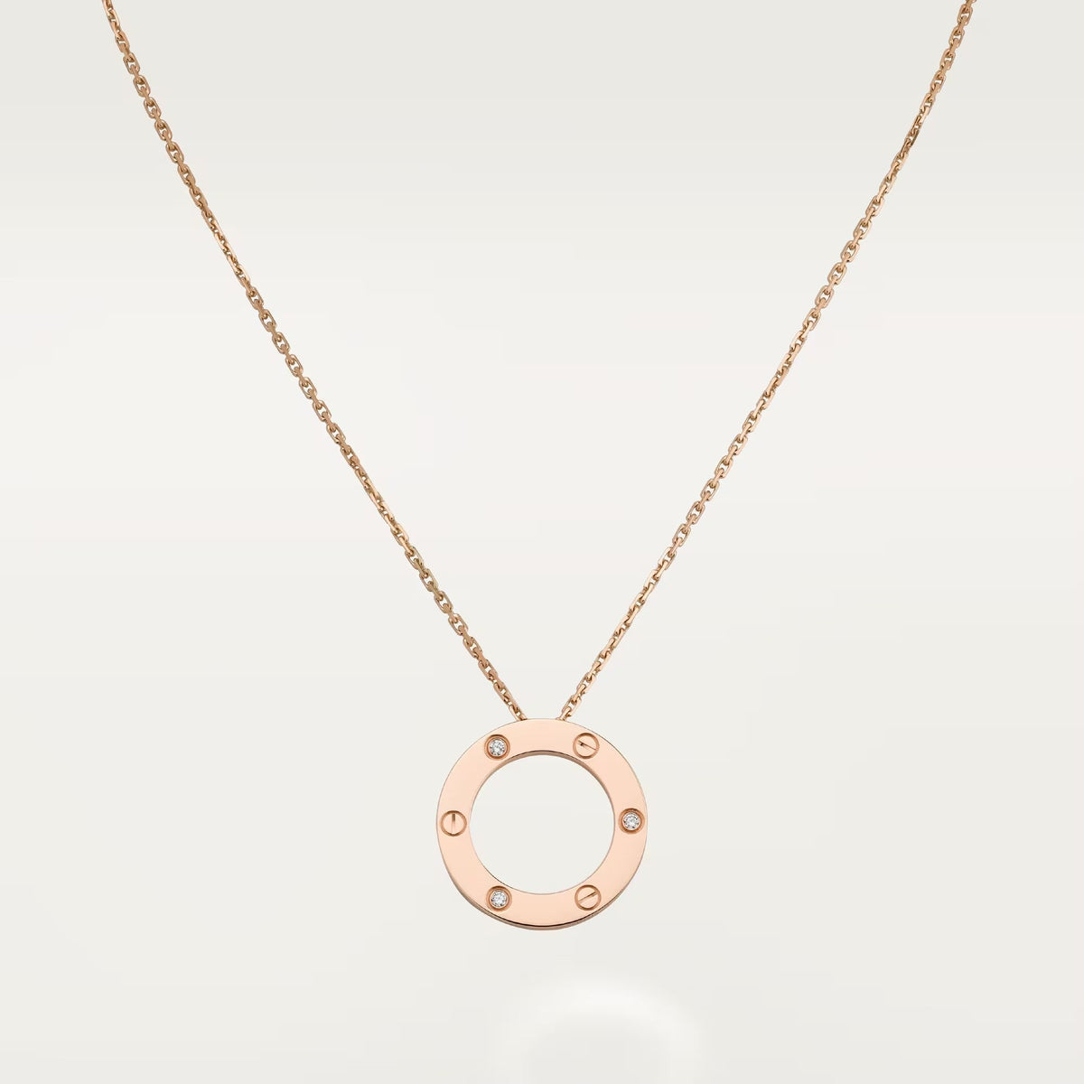 [Renovia Jewelry]LOVE NECKLACE 16MM 3 DIAMONDS