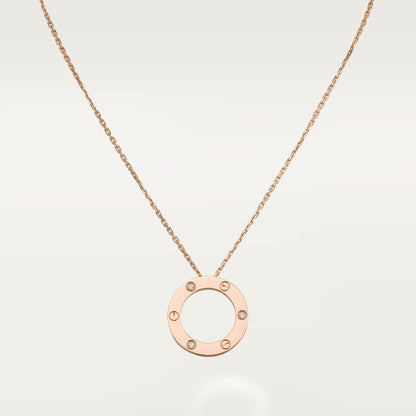 [Renovia Jewelry]LOVE NECKLACE 16MM 3 DIAMONDS