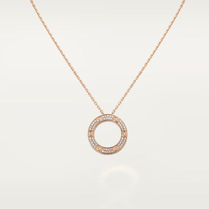 [Renovia Jewelry]LOVE NECKLACE 16MM  FULL DIAMOND