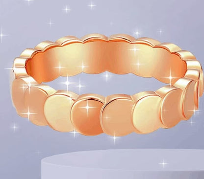 Dragon Scale Ring, Snake Brings Wealth Lucky Design, Minimalist Trendy Unisex Daily Wear 18K Rose Gold