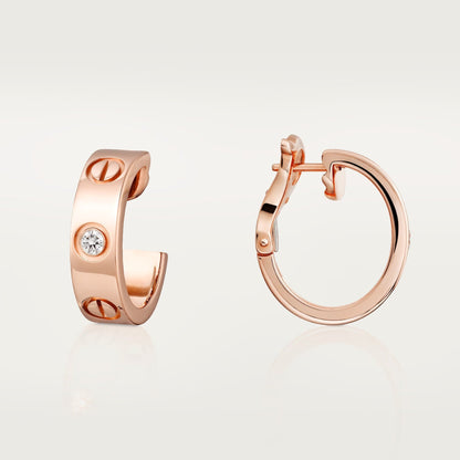 [Renovia Jewelry]LOVE EARRINGS 5.7MM 2 DIAMONDS