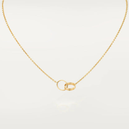 [Renovia Jewelry]LOVE NECKLACE DOUBLE RING GOLD