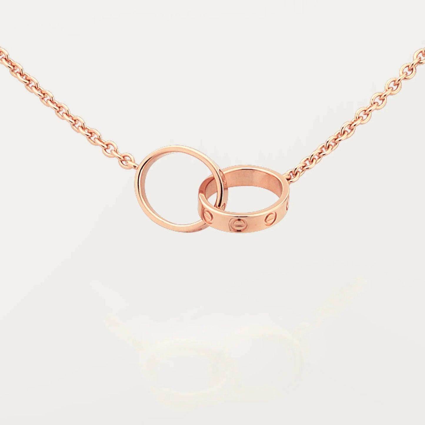 [Renovia Jewelry]LOVE DOUBLE RING NECKLACE