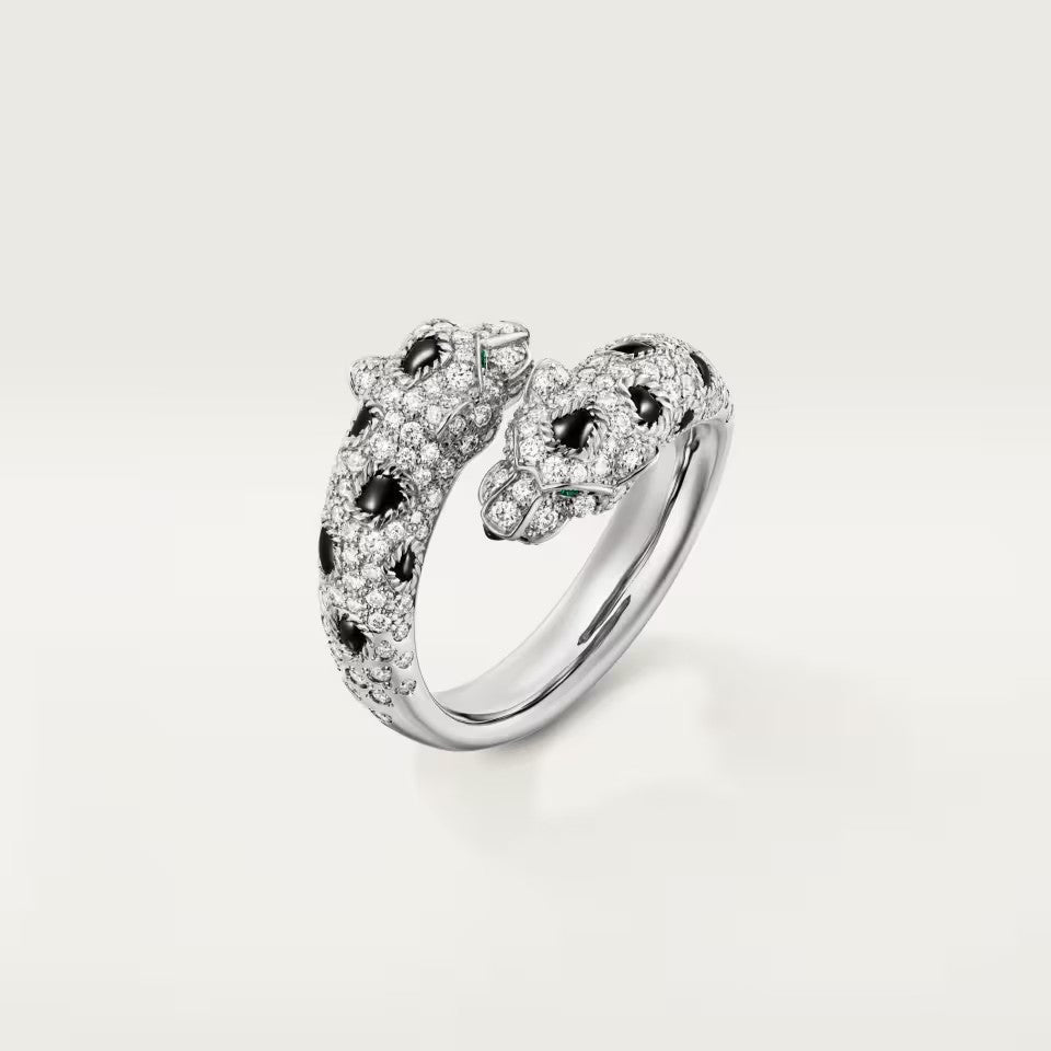 [Renovia Jewelry]PANTHERE DOUBLE HEADED FULL DIAMOND  RING