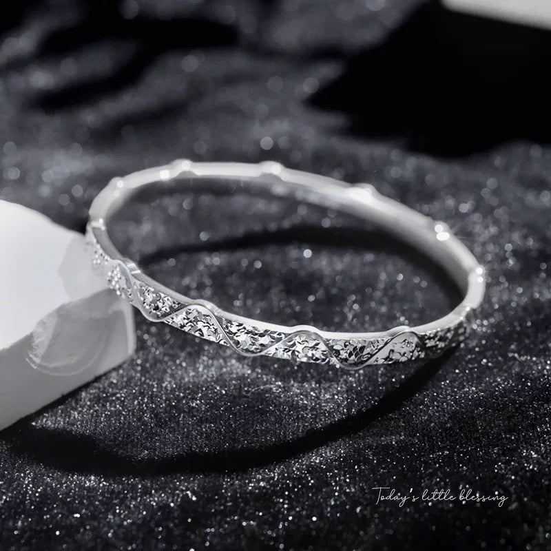 Crushed Ice 925 Silver Bracelet
