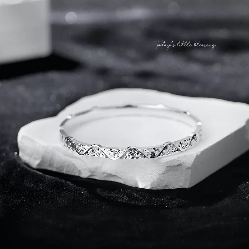 Crushed Ice 925 Silver Bracelet
