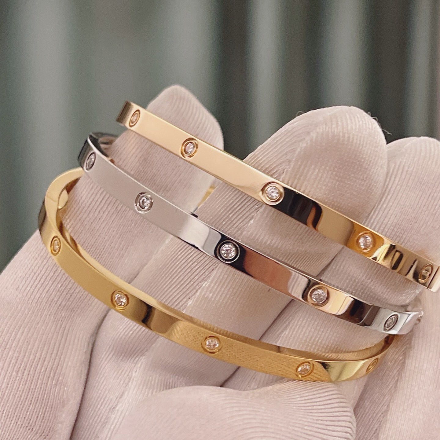 [Renovia Jewelry]LOVE BRACELET 3.65MM 10 DIAMONDS