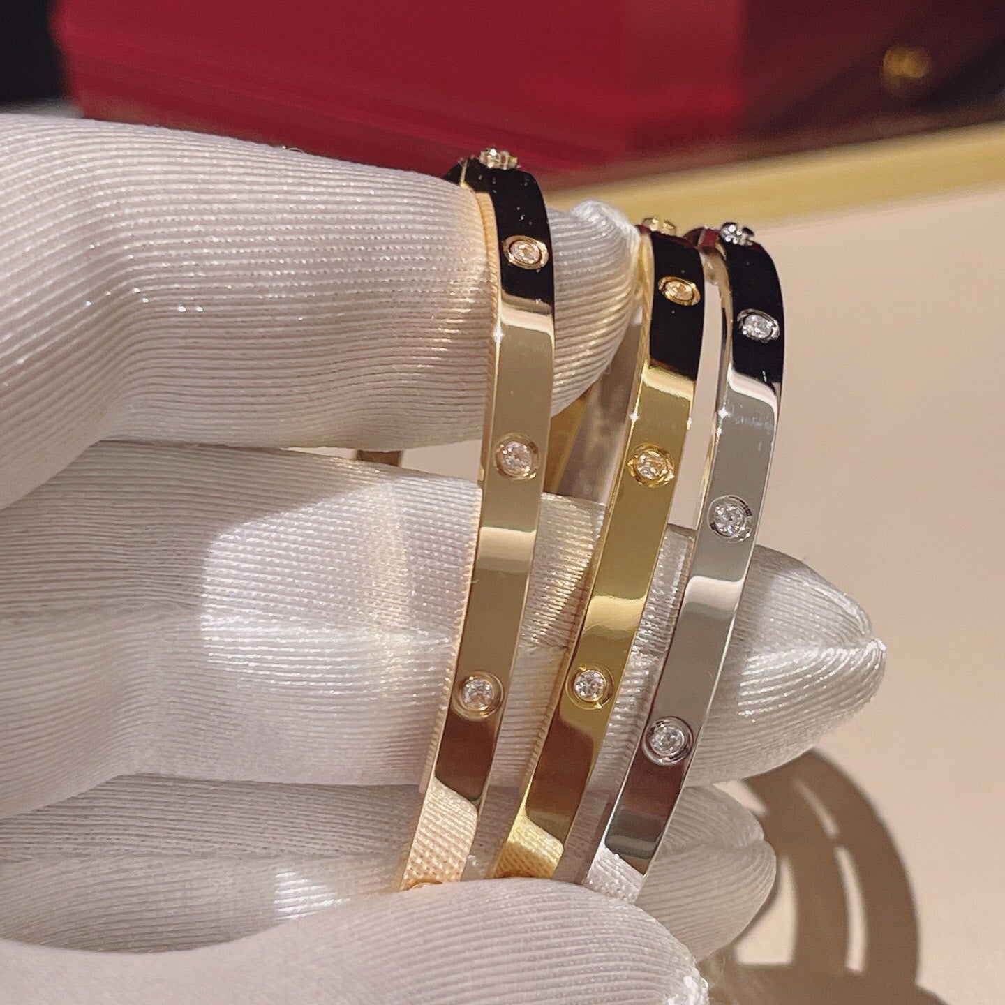[Renovia Jewelry]LOVE BRACELET 3.65MM 10 DIAMONDS