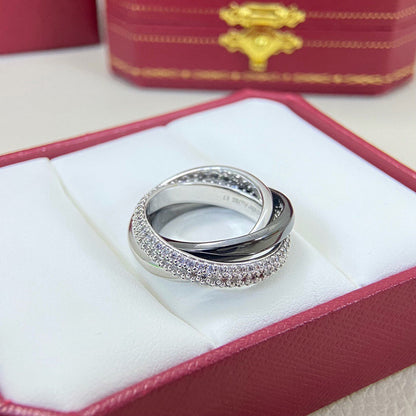 [Renovia Jewelry]TRINITY 3.2MM RING BLACK CERAMIC