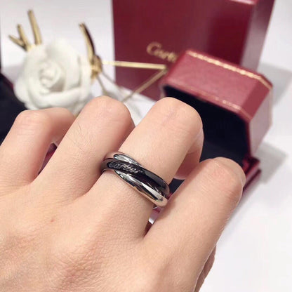 [Renovia Jewelry]TRINITY 3.2MM RING BLACK CERAMIC