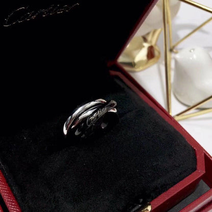 [Renovia Jewelry]TRINITY 3.2MM RING BLACK CERAMIC
