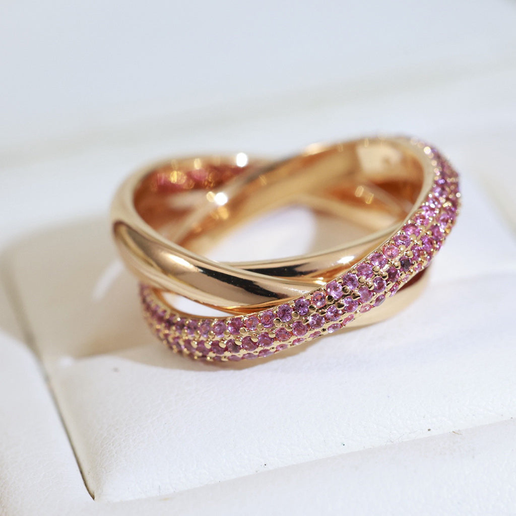 [Renovia Jewelry]TRINITY 3.2MM RING PINK DIAMOND