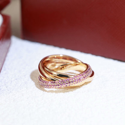 [Renovia Jewelry]TRINITY 3.2MM RING PINK DIAMOND