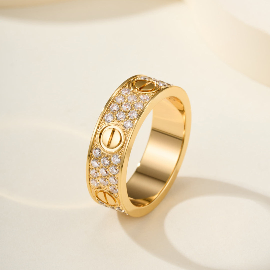 [Renovia Jewelry]LOVE RING 5.5MM DIAMONDS PAVED