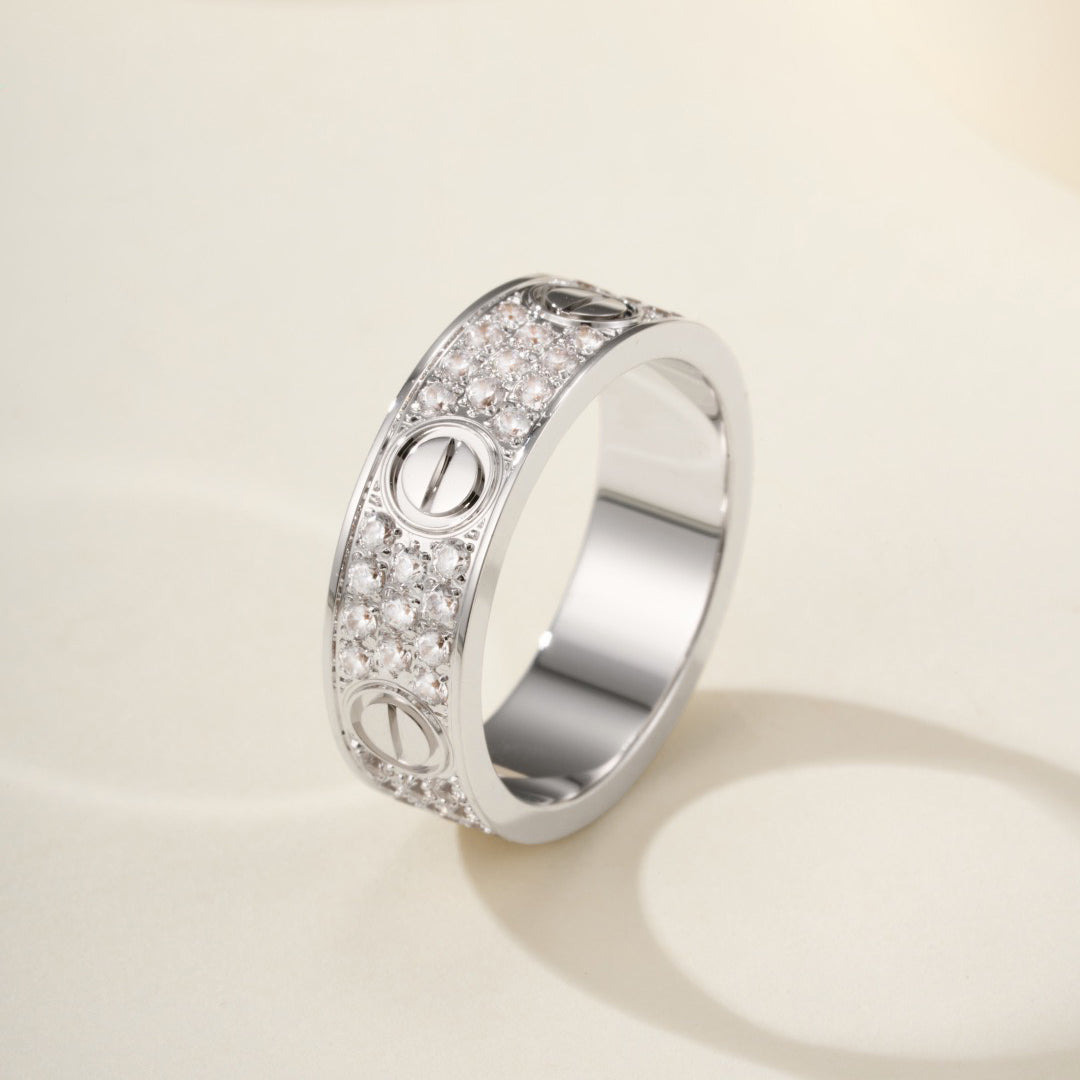 [Renovia Jewelry]LOVE RING 5.5MM DIAMONDS PAVED