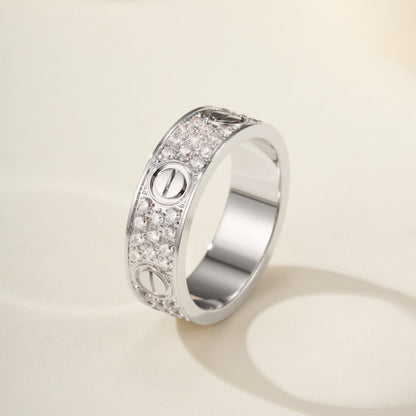 [Renovia Jewelry]LOVE RING 5.5MM DIAMONDS PAVED