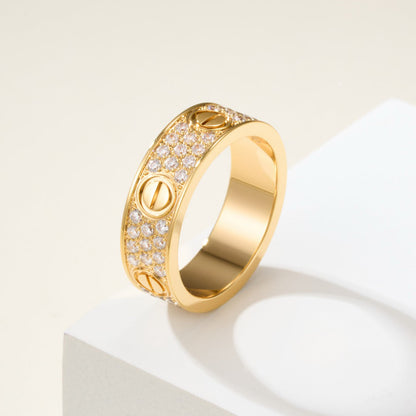 [Renovia Jewelry]LOVE RING 5.5MM DIAMONDS PAVED