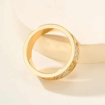 [Renovia Jewelry]LOVE RING 5.5MM DIAMONDS PAVED