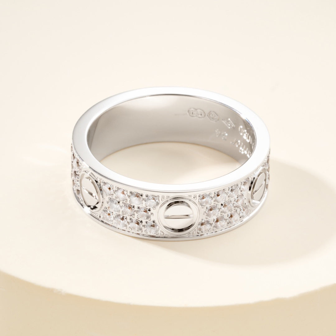 [Renovia Jewelry]LOVE RING 5.5MM DIAMONDS PAVED
