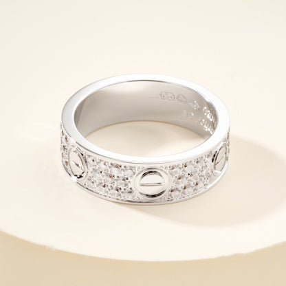 [Renovia Jewelry]LOVE RING 5.5MM DIAMONDS PAVED