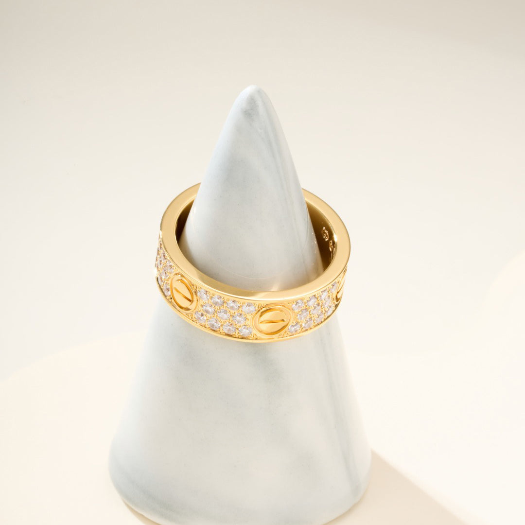 [Renovia Jewelry]LOVE RING 5.5MM DIAMONDS PAVED