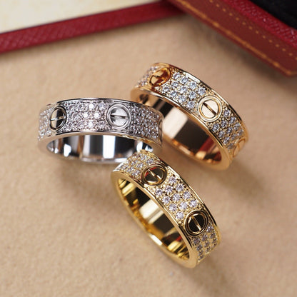 [Renovia Jewelry]LOVE RING 5.5MM DIAMONDS PAVED