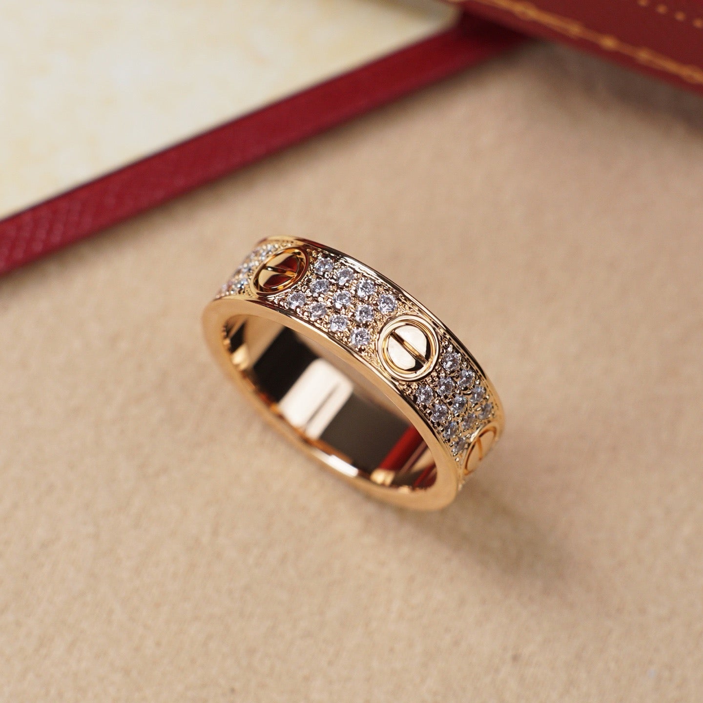 [Renovia Jewelry]LOVE RING 5.5MM DIAMONDS PAVED