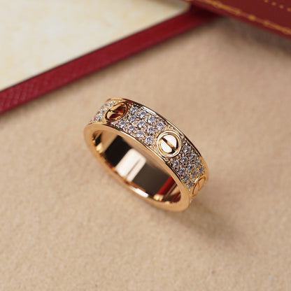 [Renovia Jewelry]LOVE RING 5.5MM DIAMONDS PAVED