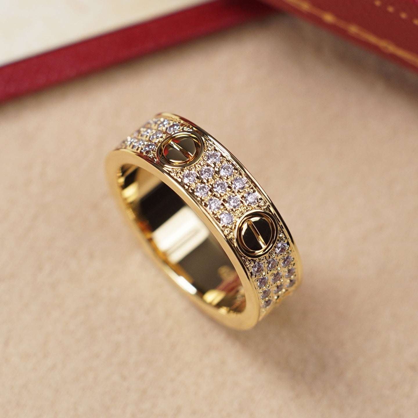 [Renovia Jewelry]LOVE RING 5.5MM DIAMONDS PAVED