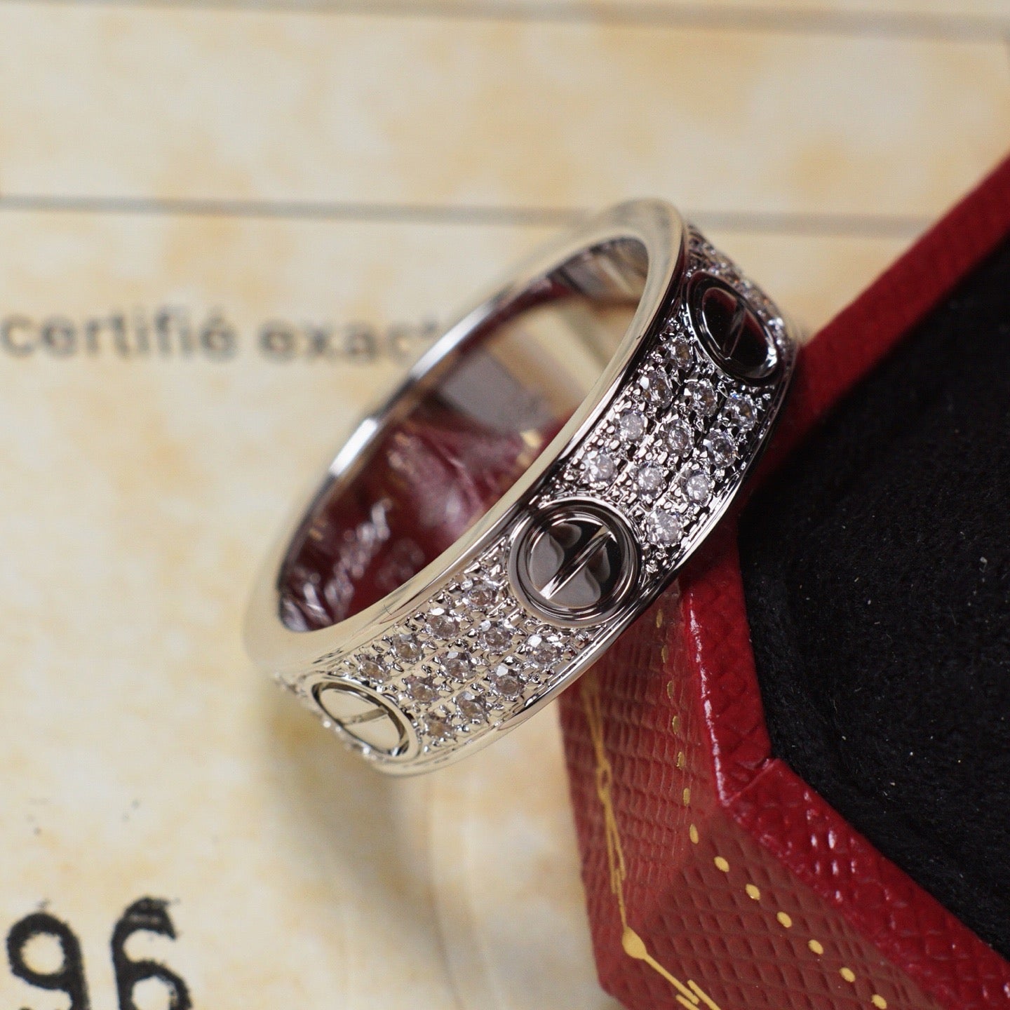 [Renovia Jewelry]LOVE RING 5.5MM DIAMONDS PAVED