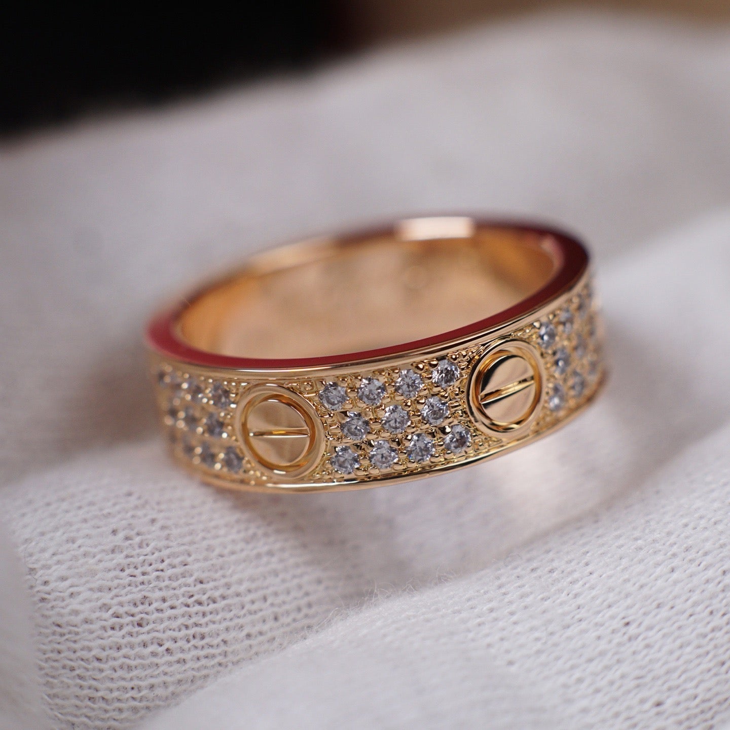 [Renovia Jewelry]LOVE RING 5.5MM DIAMONDS PAVED