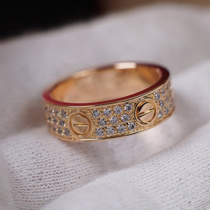 [Renovia Jewelry]LOVE RING 5.5MM DIAMONDS PAVED