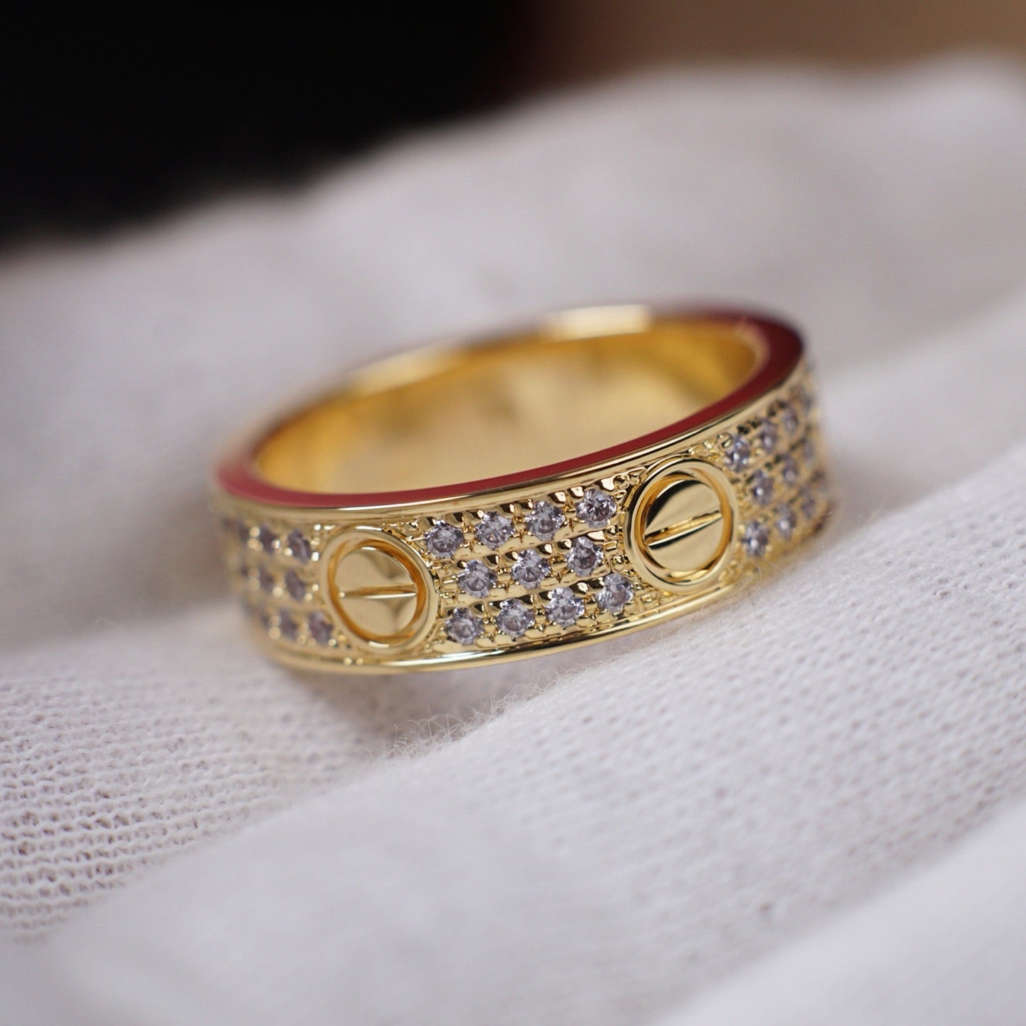 [Renovia Jewelry]LOVE RING 5.5MM DIAMONDS PAVED