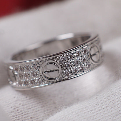 [Renovia Jewelry]LOVE RING 5.5MM DIAMONDS PAVED