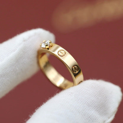 [Renovia Jewelry]LOVE RING 3.6MM 1 BIG DIAMOND