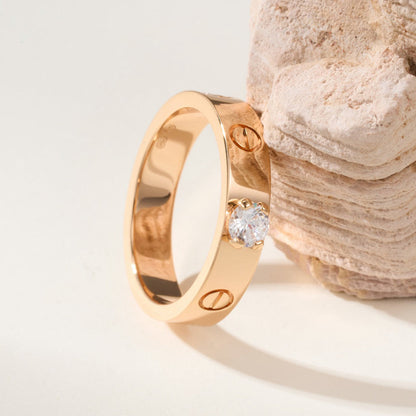 [Renovia Jewelry]LOVE RING 3.6MM 1 BIG DIAMOND