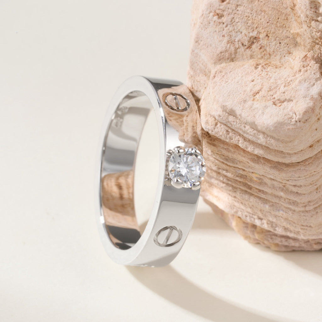 [Renovia Jewelry]LOVE RING 3.6MM 1 BIG DIAMOND