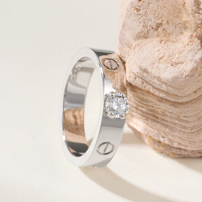 [Renovia Jewelry]LOVE RING 3.6MM 1 BIG DIAMOND