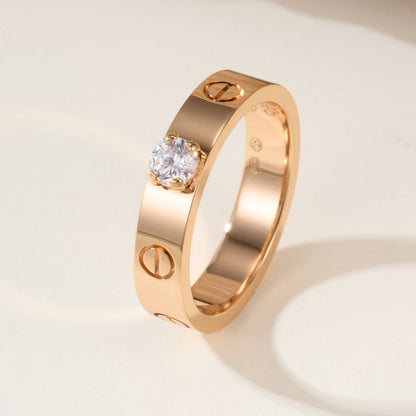 [Renovia Jewelry]LOVE RING 3.6MM 1 BIG DIAMOND