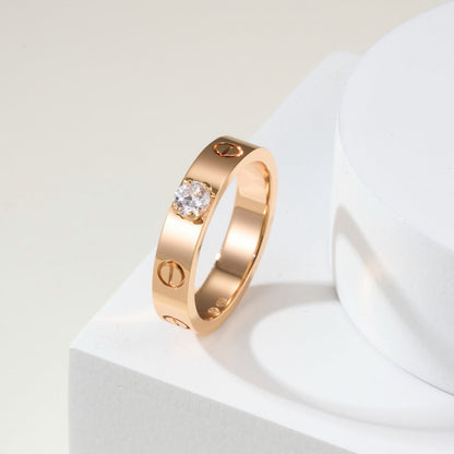 [Renovia Jewelry]LOVE RING 3.6MM 1 BIG DIAMOND