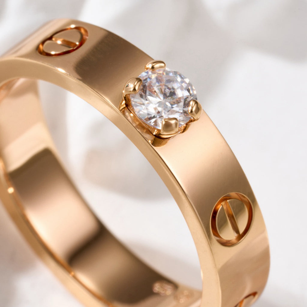 [Renovia Jewelry]LOVE RING 3.6MM 1 BIG DIAMOND